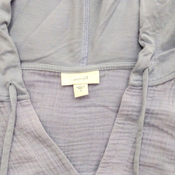 Pure J Jill Blue Oversized Hoodie Top Sz Sm - Picture 5 of 6